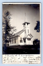 RPPC 1907. CONG. CHURCH. DIXMONT, MAINE. POSTCARD. FF16 picture