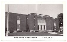 Vintage Doric Lodge, Masonic Temple, Cranston, RI  Postcard picture