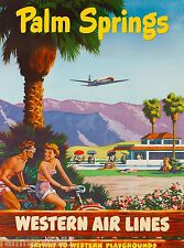 Palm Springs California United States Western Travel Advertisement Poster  picture