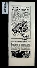 1937 Briggs Pipe Mixture Tobacco Man Skiing Skis Stuck Vintage Print Ad 31161 picture