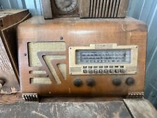 Rare Vtg 1939/40 Philco Model 40-155T “Wedge” Large Wooden Tabletop Tube Radio picture