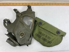 Vietnam XM28 Tunnel Rat Gas Mask, used?-CUT-DEMIL with DEFECTIVE pouch picture