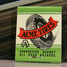 Vintage Matchbook Cover T6 Sturgeon Bay Wisconsin Acme Tires De Jardin's Hazards picture