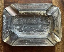 Ashtray Metal Fort Dearborn Chicago Worlds Fair Vintage 1934 Made In Japan picture