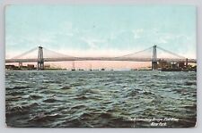 The Williamsburg Bridge East River New York c1910 Antique Postcard picture