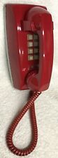 Vintage 1960s WESTERN ELECTRIC 2554 RED Push Button Touch Dial Wall Telephone picture