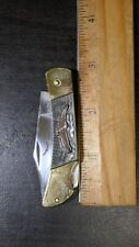 Vintage American Eagle Small Stainless Steel Japan Lockback Folding Knife 114 picture