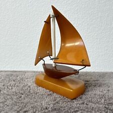 Rare Vintage Bakelite Sailboat Sailing Ship Figure Sculpture picture