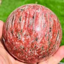 889g Natural Fire Quartz Crystal Sphere Ball Specimen Healing picture