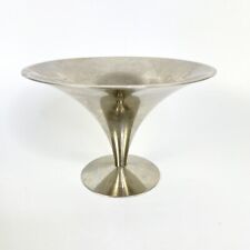 Mid Century Modern Arthur Salm Nickle Plated Silhouette Ashtray Compote Bowl picture