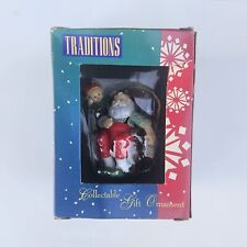 Vintage Traditions Sleeping Santa in Rocker Collectible Gift Christmas Ornament picture