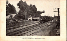 1907. WILLIMANTIC, CONN. OLD CAMP STATION RAILROAD. POSTCARD IA35 picture