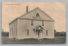 Grange Hall LOUDON New Hampshire—Rare Antique Postcard (Crease) JE Ross 1912 picture