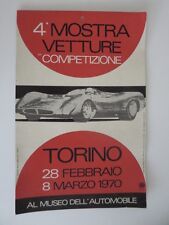 Poster Racing Car Exhibit Italian Al Museo Dell Automobile Torino Turin 1970 picture