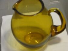Vintage Blenko amber glass small pitcher picture
