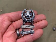 ORIGINAL WWI WWII US ARMY MARKSMAN AWARD BADGE, RIFLE, SUB MG-STERLING picture
