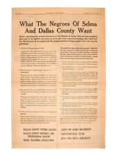 Rare 1965 Civil Rights The Selma Times-Journal Newspaper Broadside Selma Alabama picture