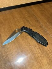 Spyderco Aus-8 Stainless Steel Pocket Knife Rare picture