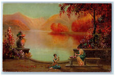 Postcard Golden Hours Oilette De Luxe Jean Lasalle c1910 Antique Tuck Art picture