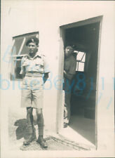 1952 REME Soldiers at hut camp building Benghazi libya doorway picture