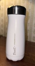 S’WELL+STARBUCKS NWOT Insulated Stainless TRAVELER Bottle 16oz WHITE (lid dent) picture