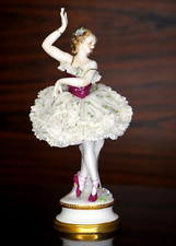 Antique 19th Lacy ballerina Volkstedt German porcelain Figurines Original Marked picture