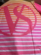 Victoria's Secret Ombre Pink Stripes VS Logo Roll Up Beach BLANKET 49 x 56 picture