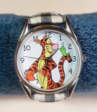 Timex Disney Tigger Pooh Unisex Watch Leather/Cloth Checked Band *New Battery* picture