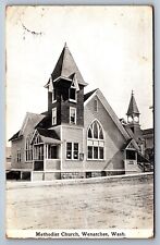 Postcard Wenatchee Washington Methodist Church B&W Posted 1913 picture