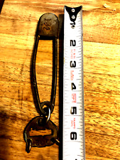 5” Large Vintage, Antique Key Tag, Giant Safety Pin , Gym or Pool Locker , # 132 picture
