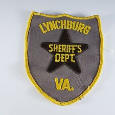 Vintage Cheese Cloth Lynchburg Sheriff's Dept VA Virginia Police Shoulder Patch  picture