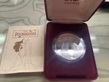 1995 Disney POCHONTAS 1 Troy Ounce .999 Silver LE Coin Medallion picture