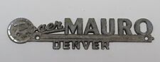 Vintage Roger Mauro Denver Car Dealership Metal Nameplate Emblem Badge picture