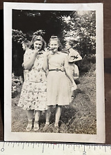 Vintage Photograph Two Girls Smoking Cigars Circa 1940a C1 picture