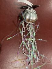 Robert Stanley Jelly Fish Glass Christmas Ornament Rhinestones NWT picture
