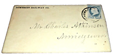 1870's SOMERSET RAILWAY LATER MAINE CENTRAL MEC COMPANY ENVELOPE  picture