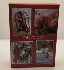 Image Arts 24 Count Christmas Cards Holiday Themed 4 Designs New In Box picture