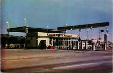 Vtg Chrome Postcard Laytonville Healdsburg CA Wittke's Chevron Service Station picture