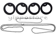 Military Army Dog Tag Tune Up  Kit w/ Stainless Steel Chains & Black Silencers picture