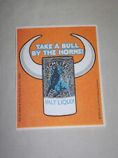 VINTAGE BEER 1976 SCHLITZ TAKE A BULL BY THE HORNS PATCH UNUSED NICE picture