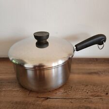 Vintage Revere Ware 2 Qt. Saucepan Pot with Lid Copper Clad 1801 Clinton IL picture