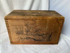 AMERICAN WILDLIFE 2 Stag deer Buck  Wood Box handcrafted by Evans Sports picture