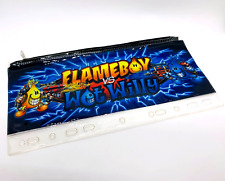Rare HTF World Industries Flameboy Vs Wet Willy Vinyl Pencil Case Pouch Colorful picture