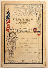 WWI 1918 AMERICAN EXPEDITIONARY FORCES MEMORIAL CARD 