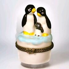 Arctic Baby Penguin Penguins Family Trinket Box phb picture