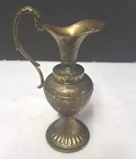 Ornate BRASS  Mini Pitcher Vintage  Made in Italy 8