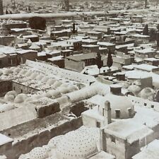 Antique 1890s Damascus Syria Old City View Stereoview Photo Card P3883 picture