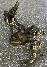 Vintage Miniature Pewter MERMAID Figurine Under The Sea Mystical Fairy Tale Lot picture