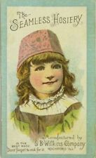 1870's-80's S. B. Wilkins Co. Seamless Hosiery Adorable Child P108 picture