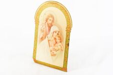 Vintage Baby Jesus Mary Joseph Diecut Lithograph HNY Series 362 picture